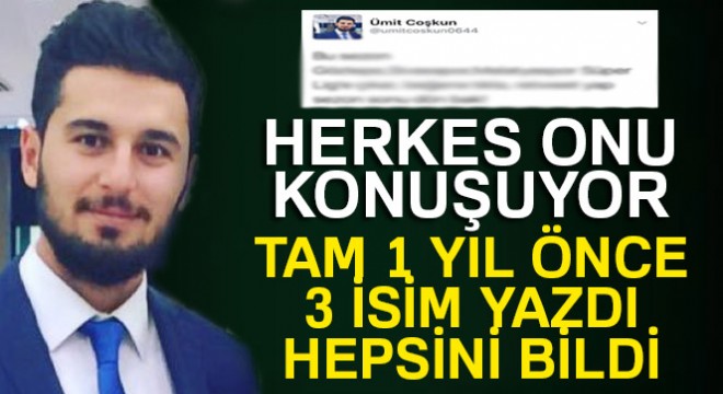 1 yıl önce yazdı, 3 takımı da bildi