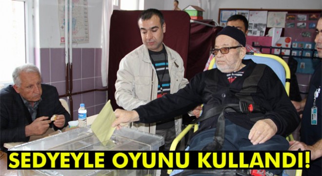 81 yaşındaki yaşlı adam sedye ile oyunu kullandı