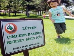 Lütfen çimlere basınız