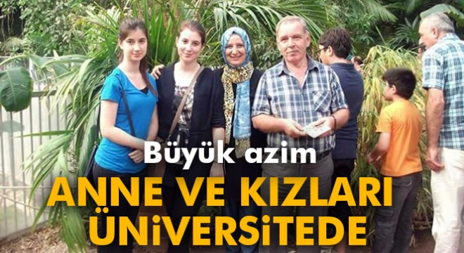 Anne ve kızları üniversitede