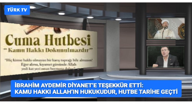 Aydemir’den Diyanete Kamu Hukuku teşekkürü