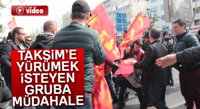 Beşiktaş tan Taksim e yürümek isteyen gruba müdahale