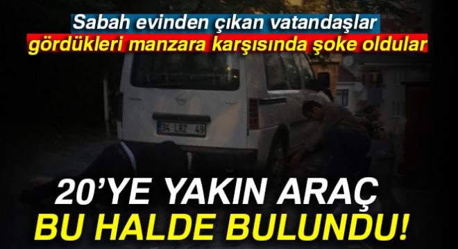 Beyoğlu’nda 20’ye yakın aracın lastiğini patlattılar