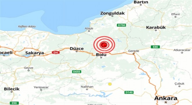 Bolu’da deprem