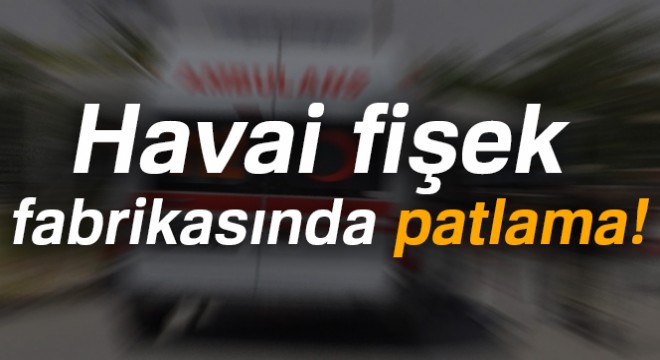 Havai fişek fabrikasında patlama: 2 ölü