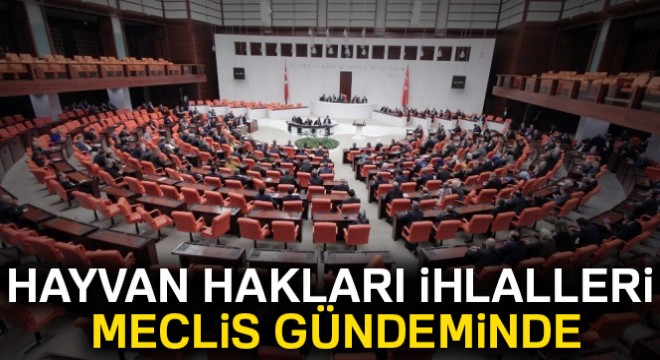 Hayvan hakları ihlalleri Meclis gündemine geliyor