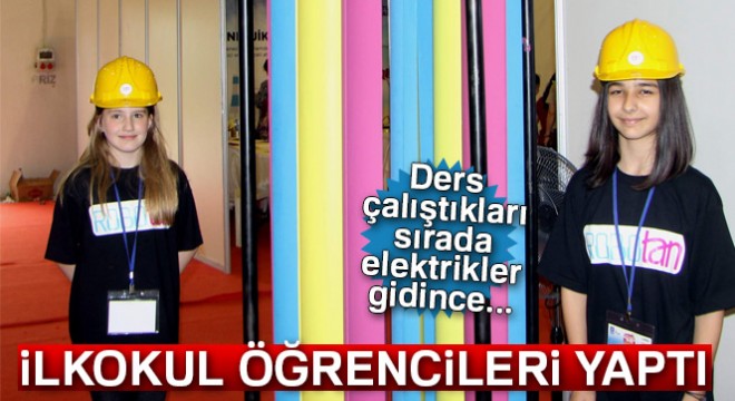 İlkokul öğrencileri, güneş, rüzgar, kar ve yağmurdan elektrik üreten santral yaptı