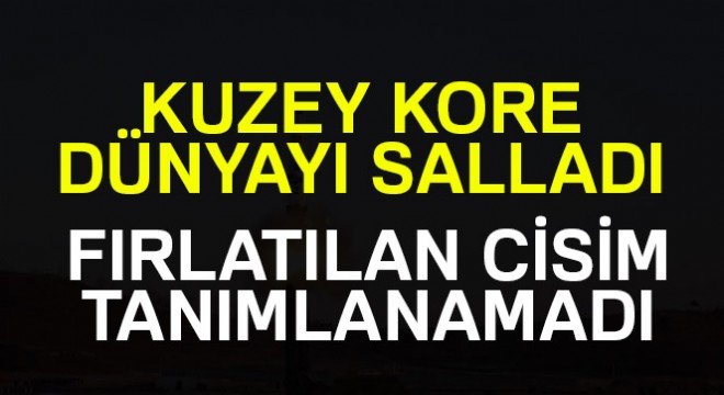 Kuzey Kore, tanımlanamayan cisim fırlattı