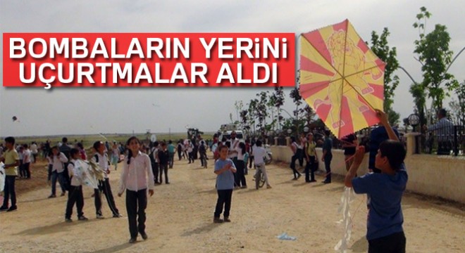 Mardin Nusaybin de bombaların yerini uçurtmalar aldı