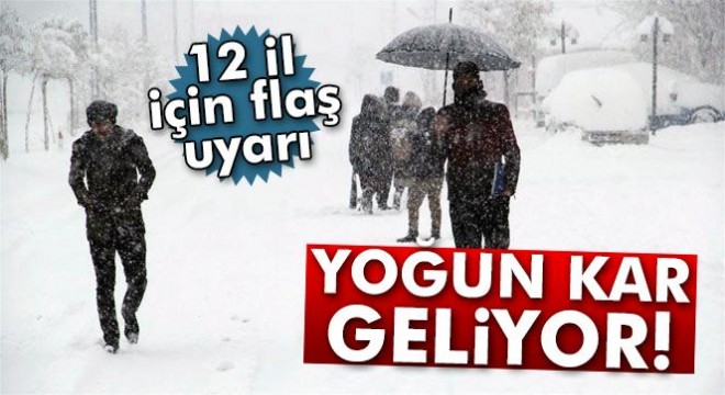 Meteoroloji’den 12 il için yoğun kar yağışı uyarısı