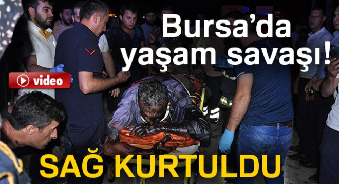 Parçalanan traktörden sağ kurtuldu