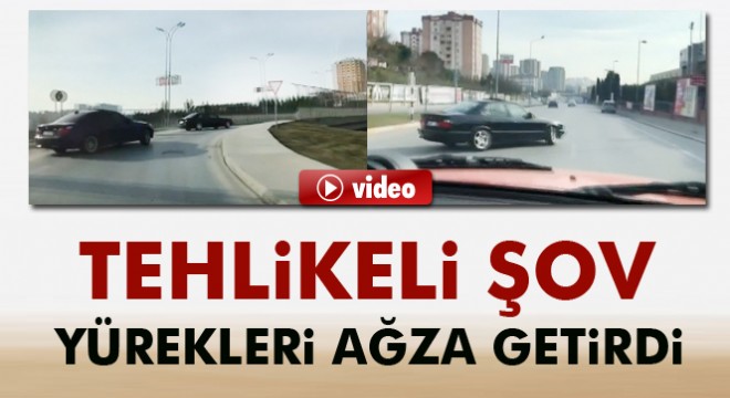 Trafik ışığında bekleyen vatandaşlara korku dolu anlar yaşattı